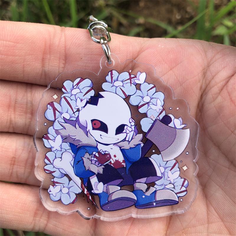 Undertale Frisk & Sans Anime Acrylic Keychain Pendant