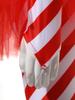 Girls Christmas Candy Cane Costume Sleeveless Striped Tulle Peplum Jumpsuit Santa Claus Dancewear Arm Sleeves