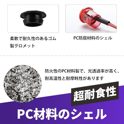 Truck LED Side Lights Marker Lamps 12V-24V Universal Side Marker Cowl Turn Signals Small Recessed Motorcycle Turn Signals 4 Pieces (4 Pieces, Red