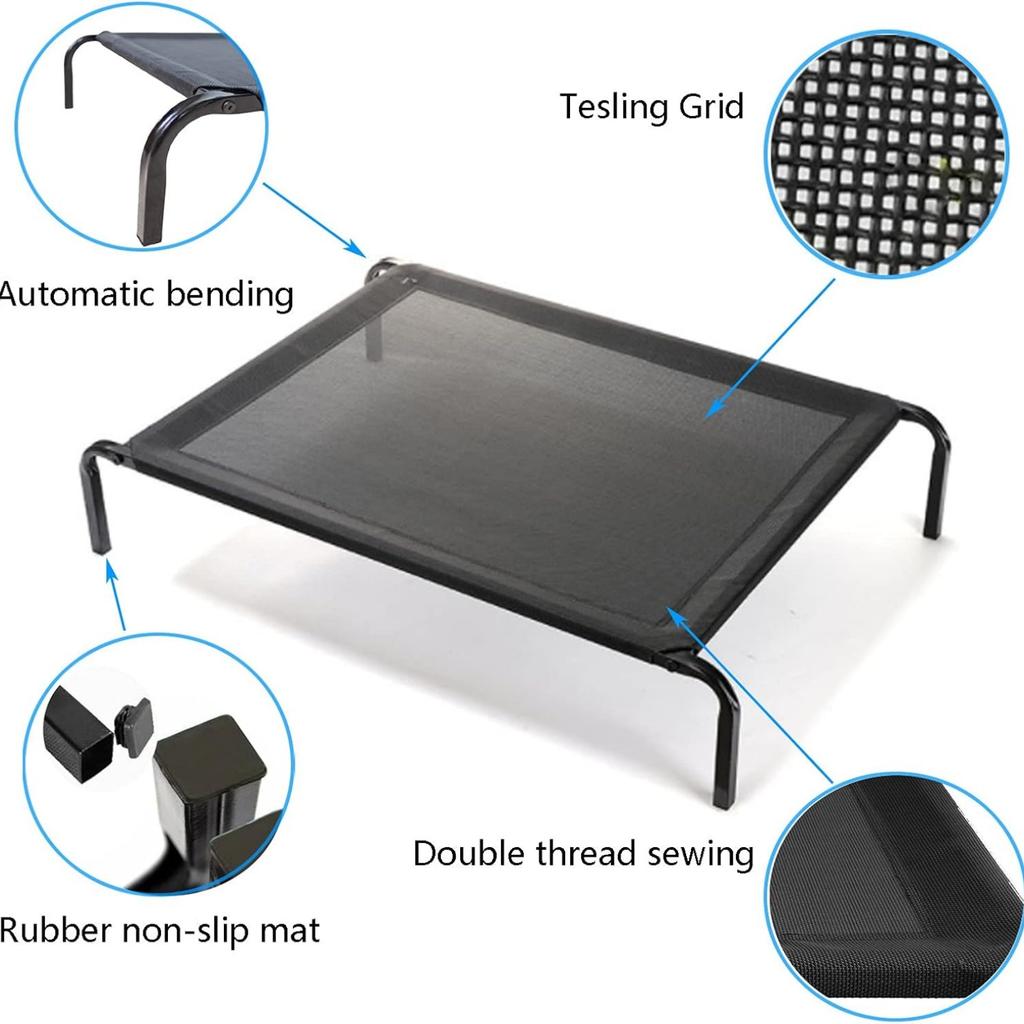 For  Elevated Dog  Sofa Bed 3 Sizes Available Outdoor Pet Bed Dog & Cat Camping Bed Black