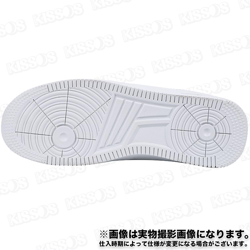 KISSOS Men's High-Top Platform Sneakers for Dance, Sports, Casual, Leisure, and Streetwear (White, Japanese Shoe Size, Adult, Numeric, 26.0 Cm)