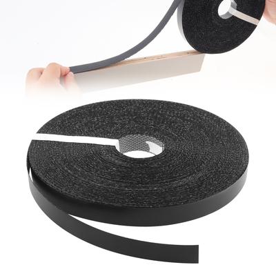 Black Melamine Edge Banding 19mmx50M Pre Glued Heavy Duty Universal Plywood Table Cabinet Veneer