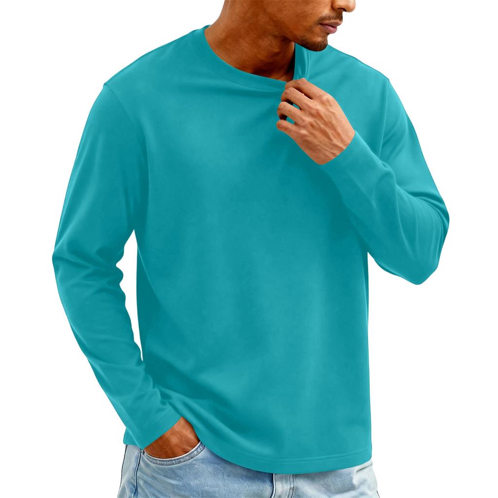 Men's Knit -Neck Long Sleeve T-Shirt | Fashion Casual Pullover For Daily & Weekend Wear