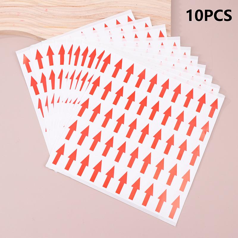 10 Pcs Red Arrow Stickers Self Adhesive Custom Labels Directional Labels Red Arrow Stickers