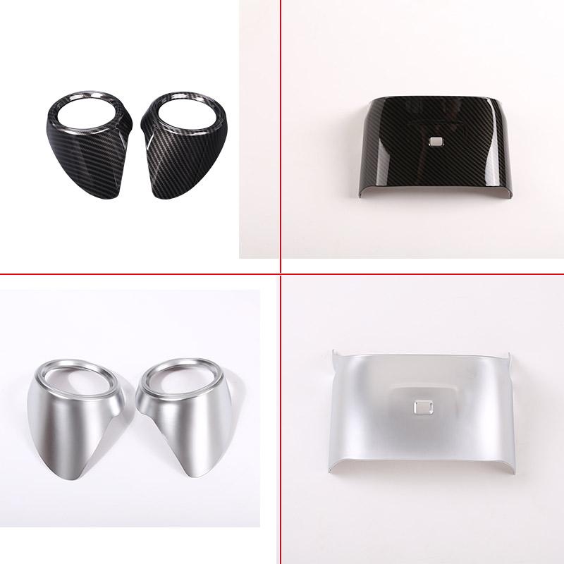 Fibră de carbon ABS pentru Alfa Romeo Giulia 2017-Rândul din spate al mașinii Capac prize aer condiționat Trim Accesorii interioare auto
