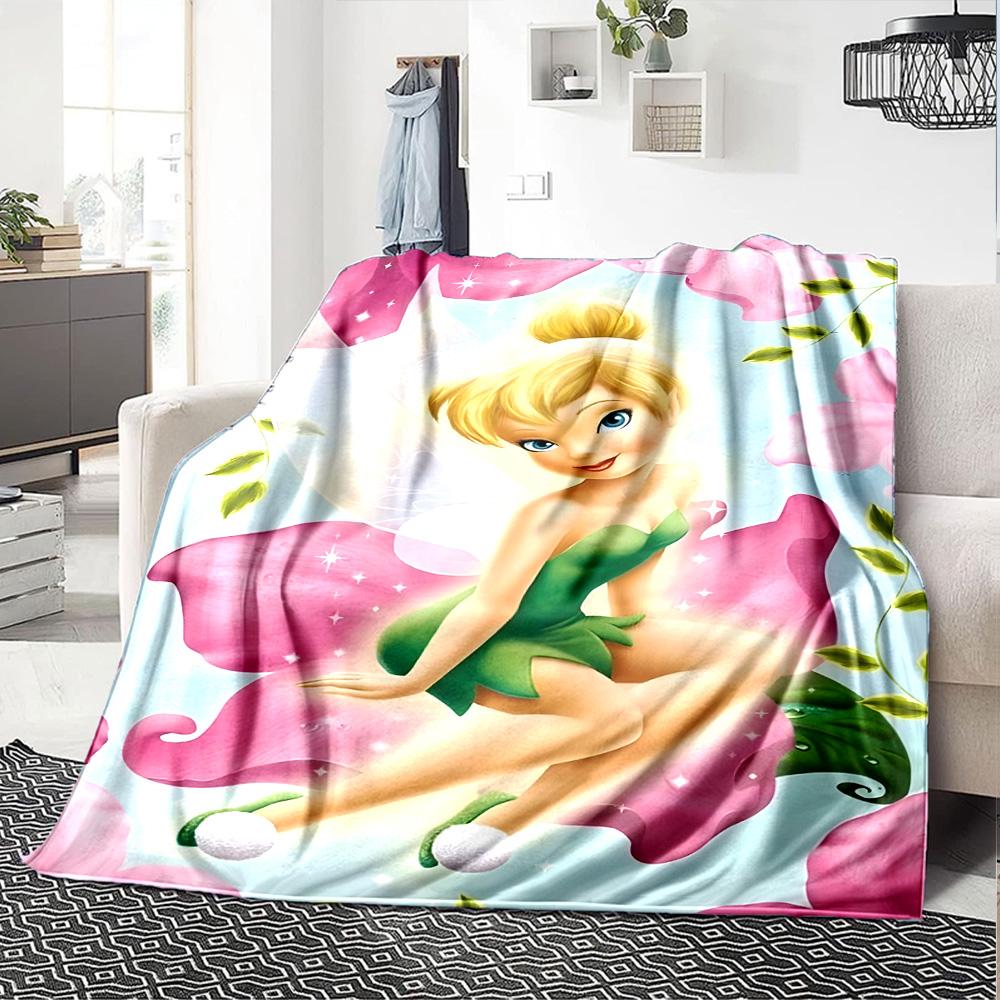 1pc T-Tinkerbell1 Blanket, Gift, for Men and Women, Soft Blanket, Good for Sofa Bed Couch Travel, Lightweight Flannel Blanket