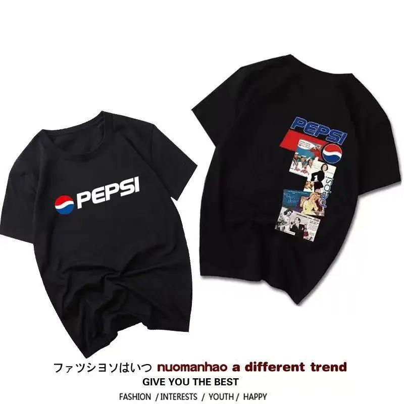 New Coca Cola Collaborative Fanta Sprite Short Sleeve T-Shirt Unisex Couple's Fashion Cotton Summer Casual Print 2026 New Tees