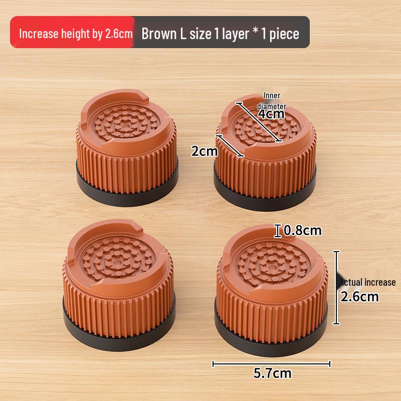 Universal Anti-Slip Vibration-Reducing Base Pad for Washing Machines & Refrigerators, Adjustable Height Stand