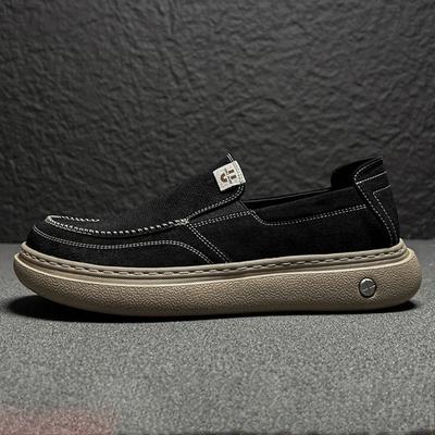 Men Casual Canvas Shoes 2025 Autumn Thick Bottom Sports Shoes Outdoor Comfortable Non Slip Casual Shoe Zapatillas