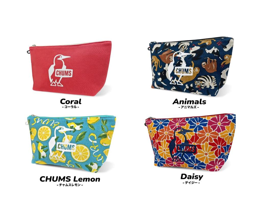 CHUMS Booby Print Tasche, Kosmetiktasche, Kleinteile-Etui CH60-3828 (G005: Heather Gray)