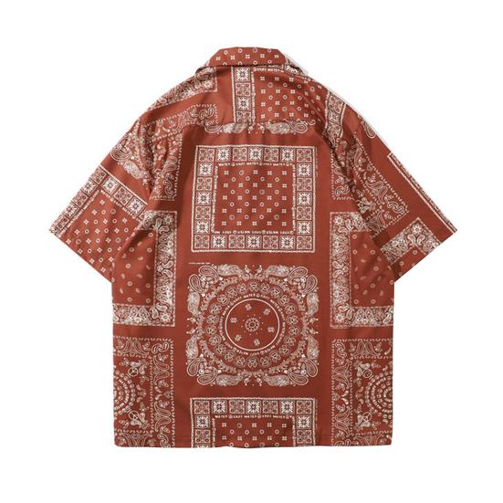 Pánská košile s klasickým límcem, ve vintage stylu, z měkké látky, volného střihu, letní topy pro každodenní nošení