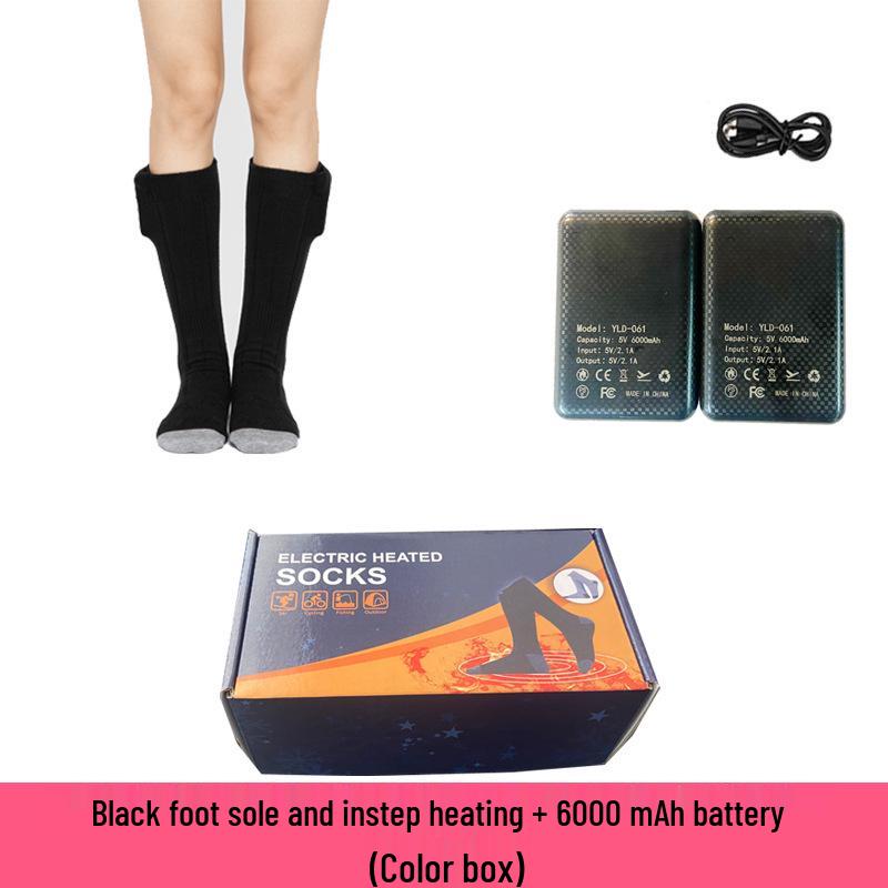 Rechargeable Electric Heated Socks - Unisex Winter Foot Warmers