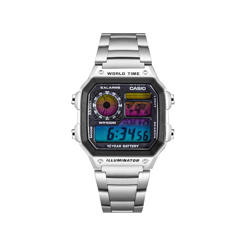 Casio Özelleştirilmiş saat modifiye serisi fantezi rengi su geçirmez parlak Quartz erkek ve kadın için aynı stil renkli kadran AE-1200WHD-1A