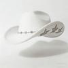 Cross Mirror Western Men's and Women's Woolen Hat Western Cowboy Hat Retro Top Hat Star Rhinestone Decorative Visor Hat