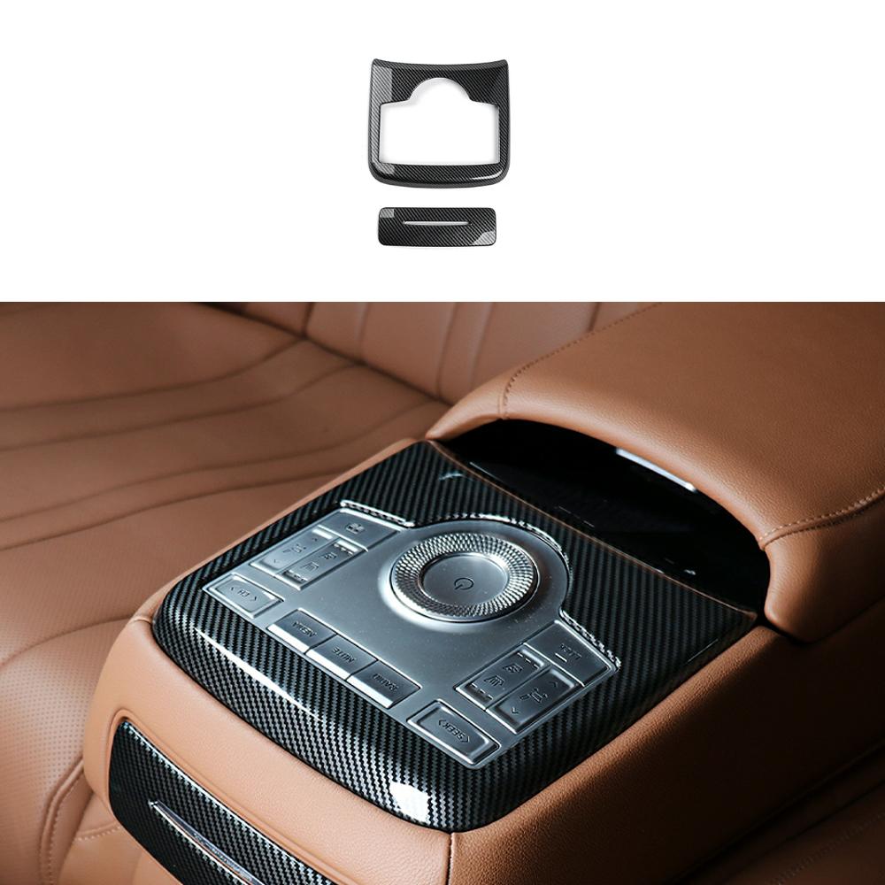 

For Genesis G80 RG3 2026-2026 Rear Row Cup Holder Frame Trim Panel ABS Plastic Protection Guard Cover Accessories LHD/RHD