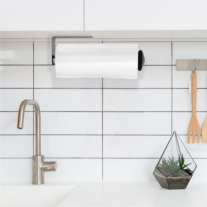 WON 1 PCS Paper Towel Holder Under Cabinet Self, Towel Holders Wall Mount Paper Towels Holder Rack For Kitchen