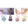 Photoshooting Props for Baby Shower Gift Newborn Costume Flower Headband Bowknot Lace Romper Dress Photography Clothing