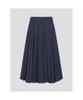 Binpolleidiseu Denim-Like Pleated Skirt Navy (Bf5X27C55R)