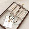 High-End Light Luxury Layered Necklace with Natural Turquoise, Shell, and Pearl Beads