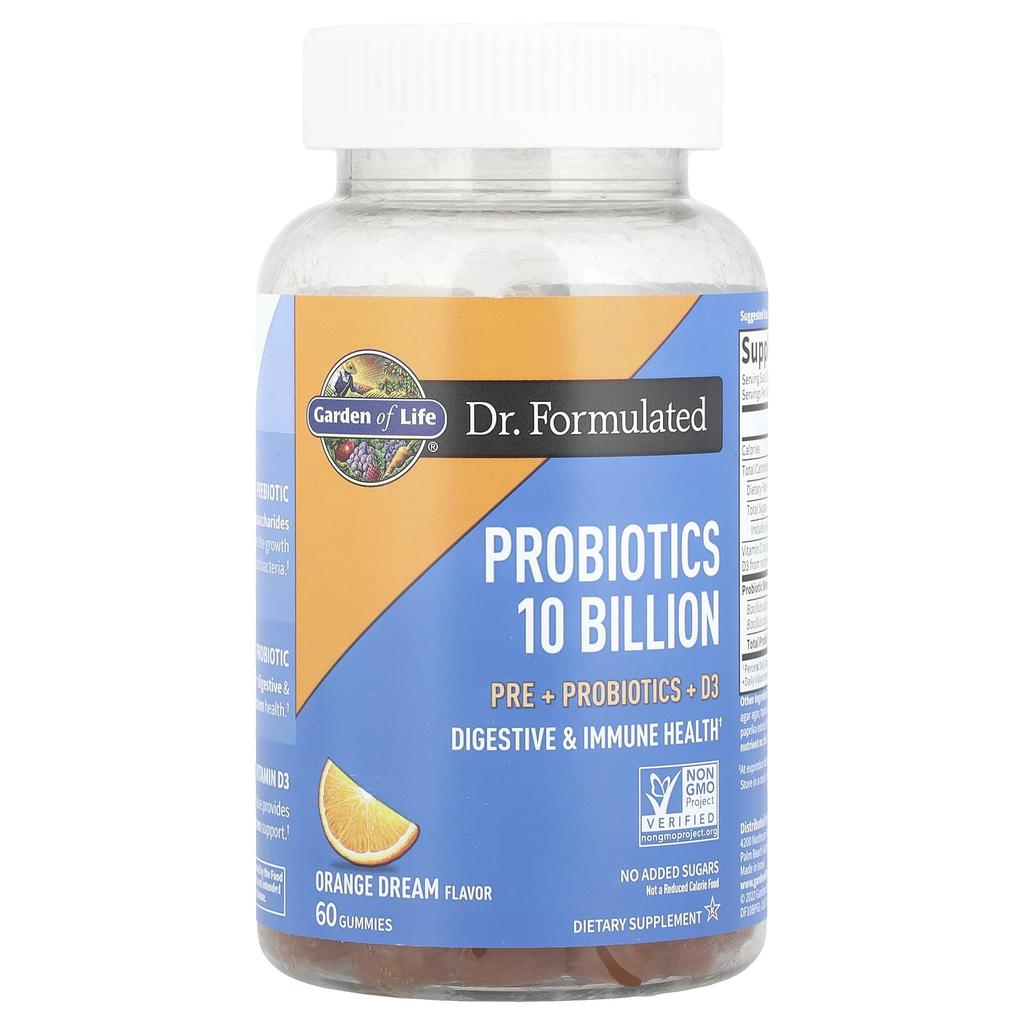 Probiotic Orange Dream Flavor 10 Billion Gummies 60 Pieces