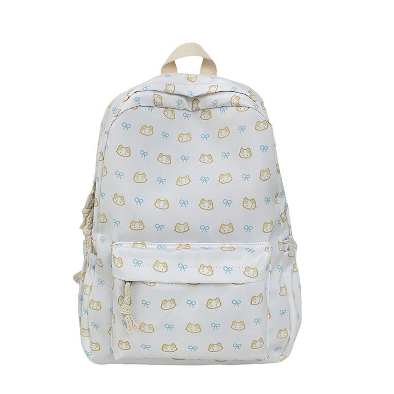 Schoolbag Large capacity middle and high school burden reduction backpack Campus cute versatile schoolbag Small fresh cartoon casual girls backpack