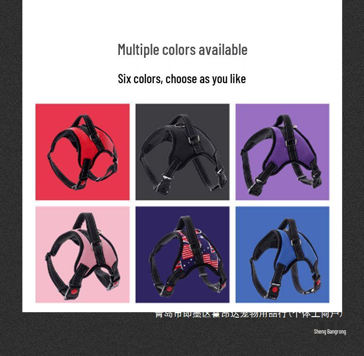 Golden Retriever & Labrador Medium-Large Dog Harness-Leash with Thick, Eight-Strand, Explosion-Proof Rope