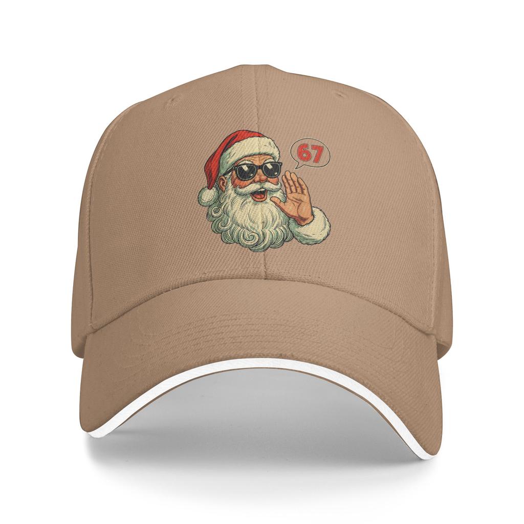 67 Christmas Funny Six Seven Meme Brainrot Santa Claus Sun Baseball Cap Summer Casual Hip Hop Hats Outdoor Sport Baseball Caps