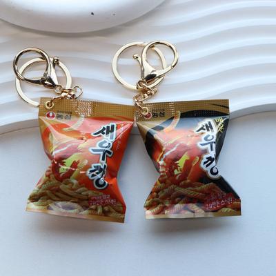 Simulation Korean Snack Keychain Mobile Phone Mini Snack Pendant Car Keyring Backpack Charm Decoration Jewelry Gift