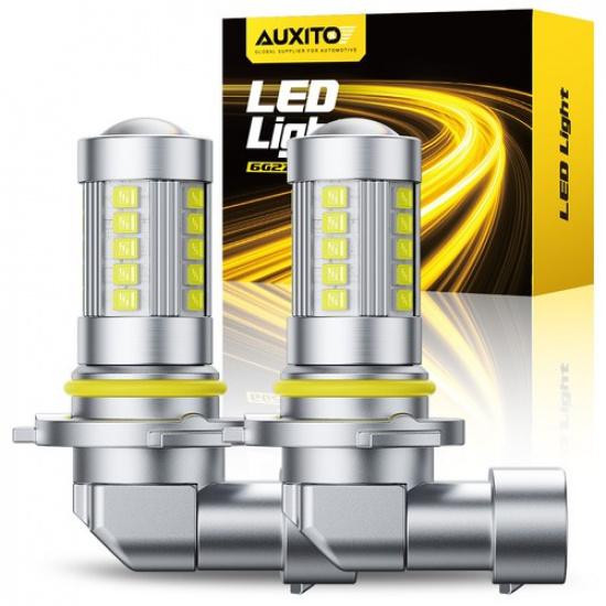 Pair 9140 9145 H10 LED Fog Driving Light 6500K White Driving DRL Bulbs EXV