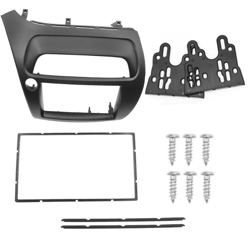 Painel de rádio de fáscia de carro 2 Din para Honda- Civic- Hatchback 2006-2011CD DVD Moldura de fáscia Painel Adaptador Capa Guarnição  (Roda esquerda)
