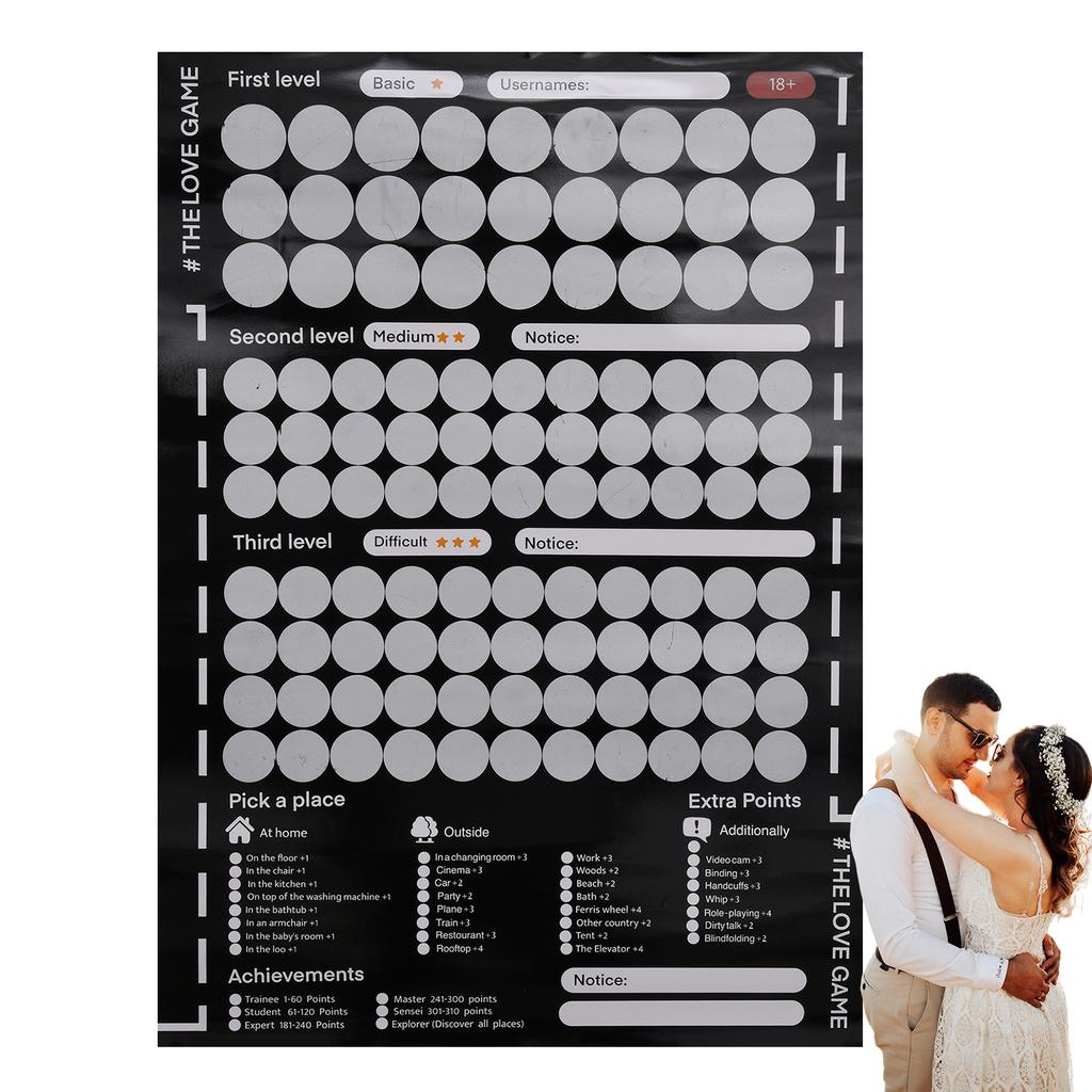 Scratch off Posters for Couples Couples Game 100 Things To Do Between Couples Couples Games Scratch off Poster 100 Dates Scratch