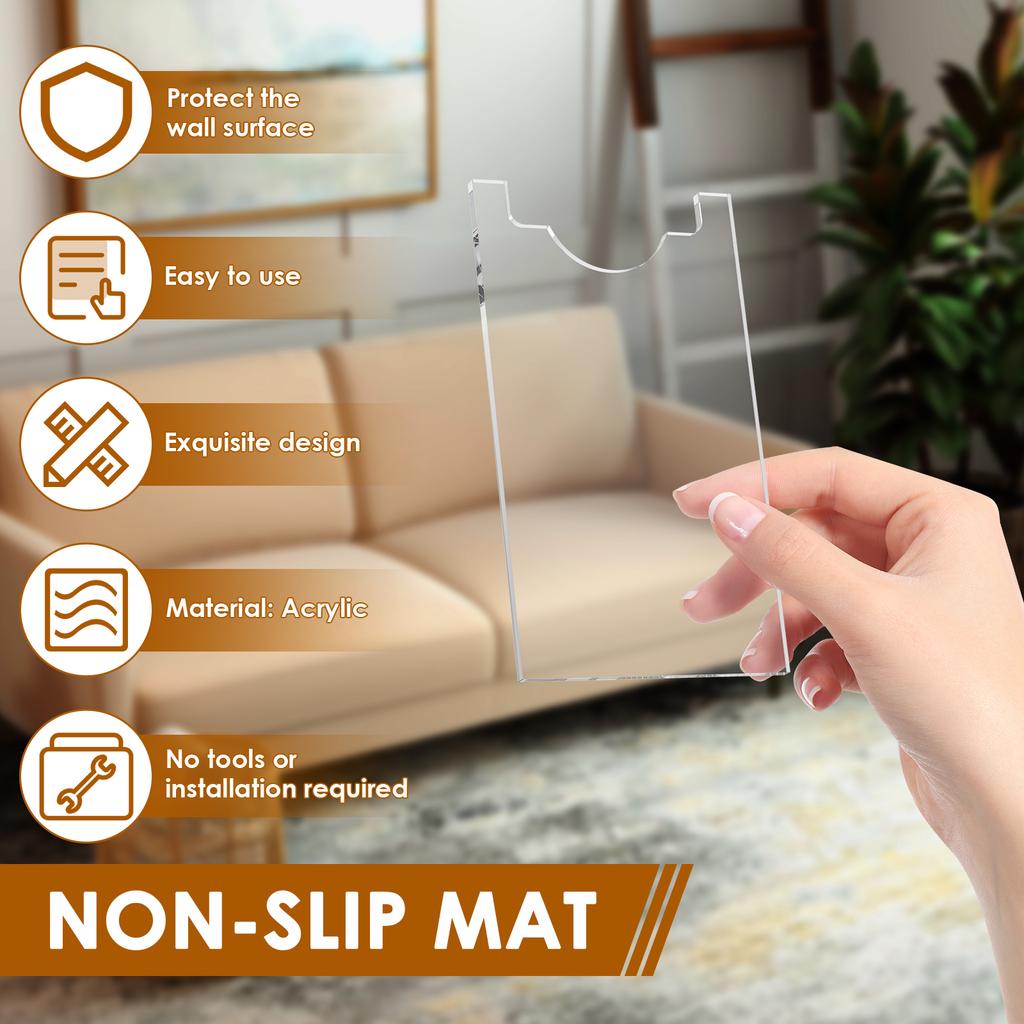 2 Stück Transparente Couch Abstandshalter Acryl Möbelstopper Wandschutz Bett Tisch Couch Rutschfeste Stabilisator Pads