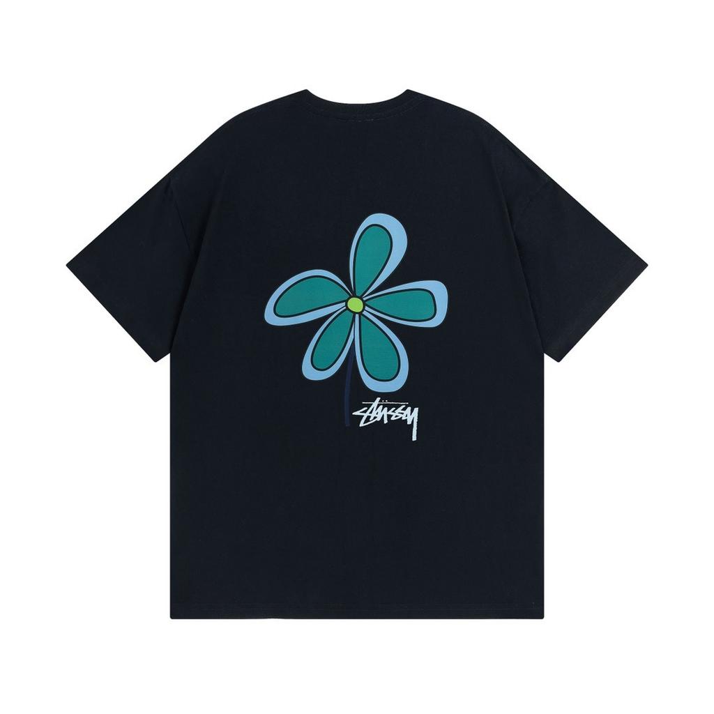 Flower Print Short Sleeve 2 World Cruise TU West Flower TeeT-Shirt Summer Couple Student ins