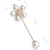 MECHOSEN Pearl Flower Brooch Pin Petal Antique Graduation Ceremony Opening Ceremony Day Gift Day Present Day Day Stylish Scarf Pin Stole Pin Tuck Pin