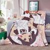 Music anime K K ON! Blanket For Sofa Office Bed Plane Travel Sleep Read Relax Camping Soft And Warm