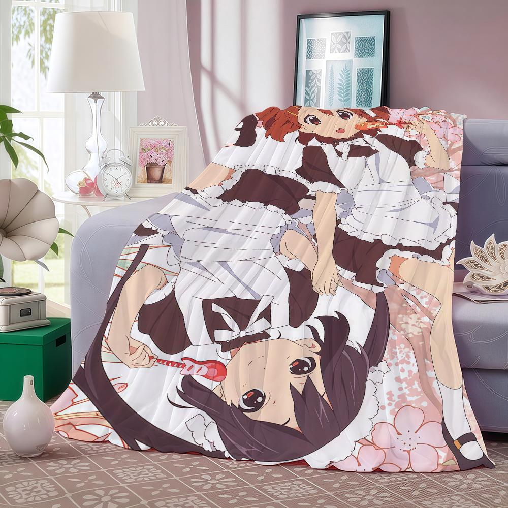 Music anime K K ON! Blanket For Sofa Office Bed Plane Travel Sleep Read Relax Camping Soft And Warm