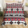 Exotic Horse Duvet Cover Set Queen African Tribal Arrow Western Animal Comforter Cover Microfiber Aztec Farm Animals Bedding Set