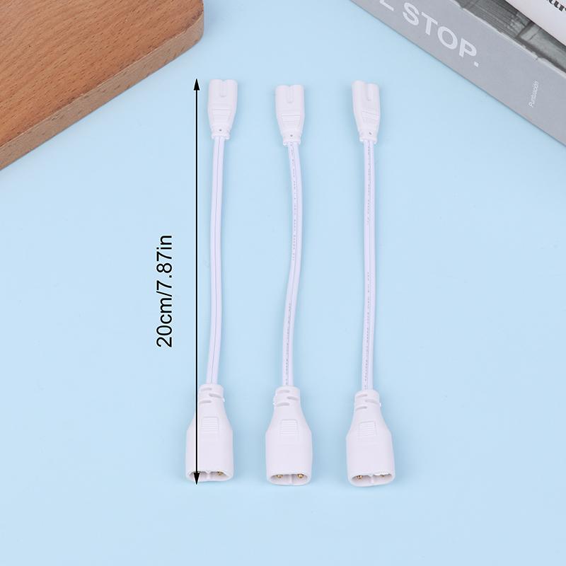 3Pcs Fluorescent Lamp Power Cord Cable T5 Plug Wire Cord Led 2 Hole Docking Cable Bracket Light Male Female Connect Cable