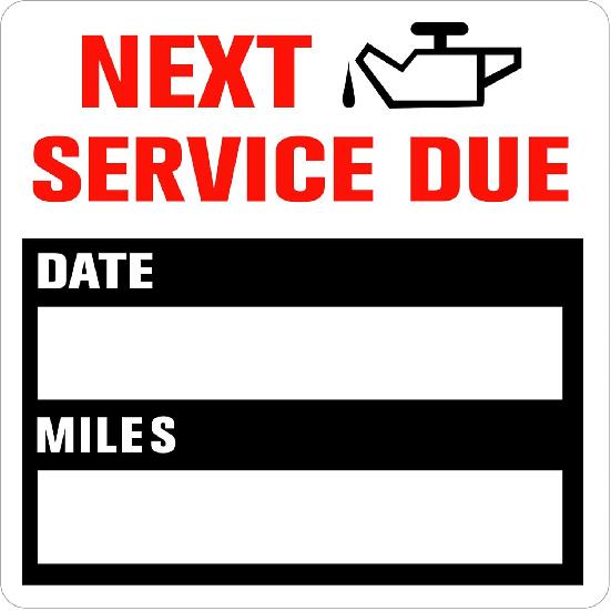 450 PCS Oil Change Stickers For Windshield, 2 Rolls Oil Change Sticker, 2 X 2 Inches Next Service Due Sticker Labels, Removable Vinyl Stickers For