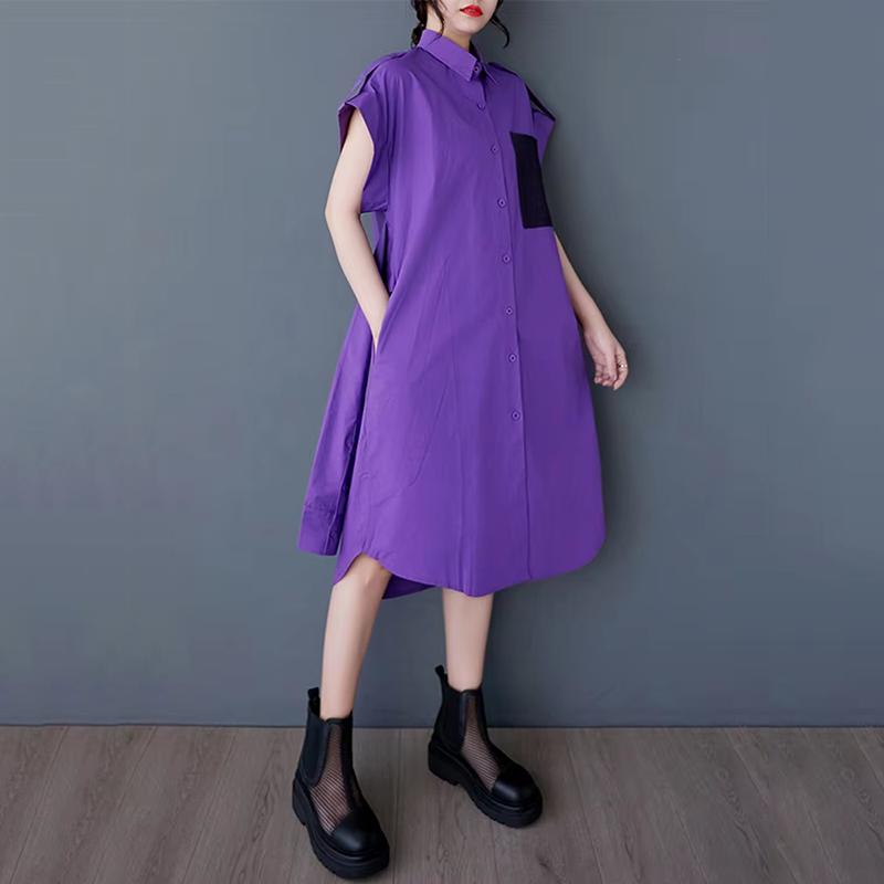 Xitao Einreiher Ärmelloses Kleid GYX1633