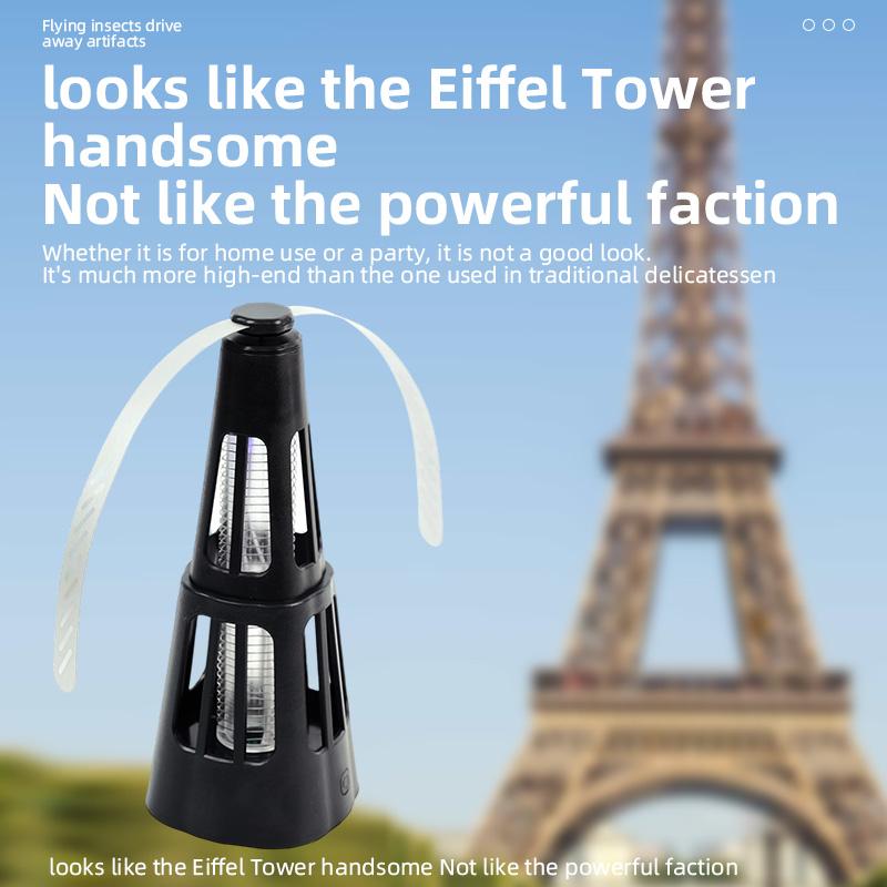 Qualitell 2-in-1 Smart Pest Control Table Fan Portable Outdoor Kitchen Fly Repellent and Bug Killer Lamp Food Protector