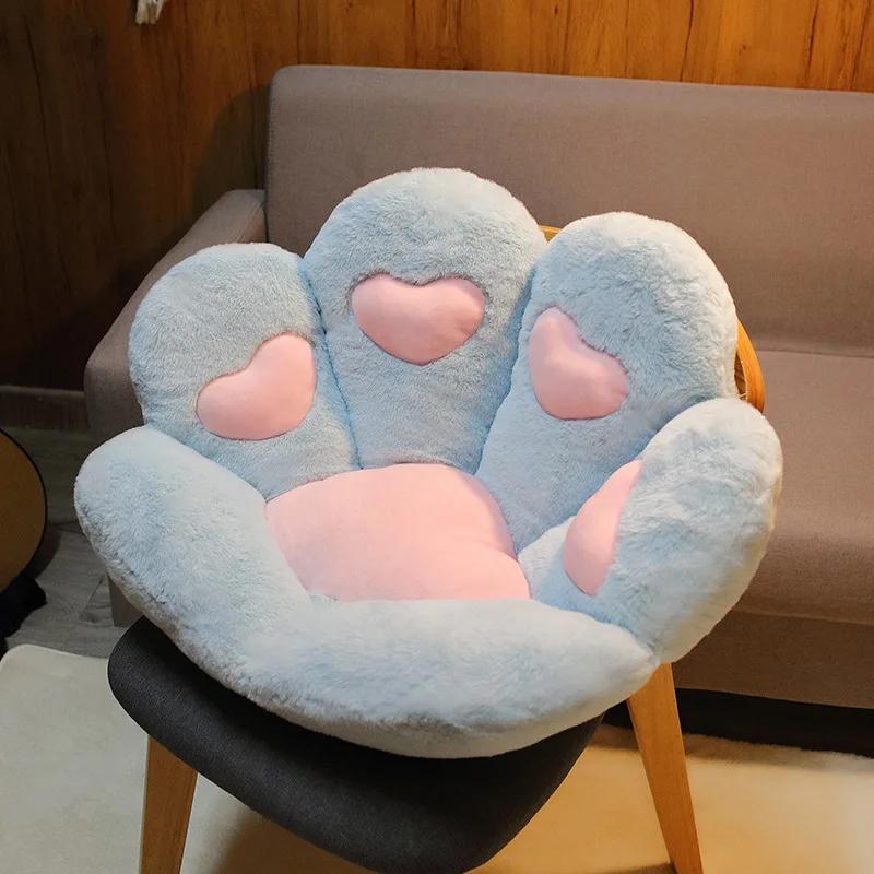 Soft Stuffed Cat Paw Pillow Plush Chair Cushion Kawaii Sofa Indoor Floor Chair Home Decor Throw Pillow Toy Back Rest Pillow Gift
