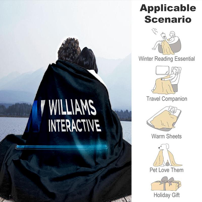 Williams Blanket Flannel Throw for Sofa, Travel, Camping, Livingroom, Office, Chair and Bed Soft and Warm Holiday Birthday gifts