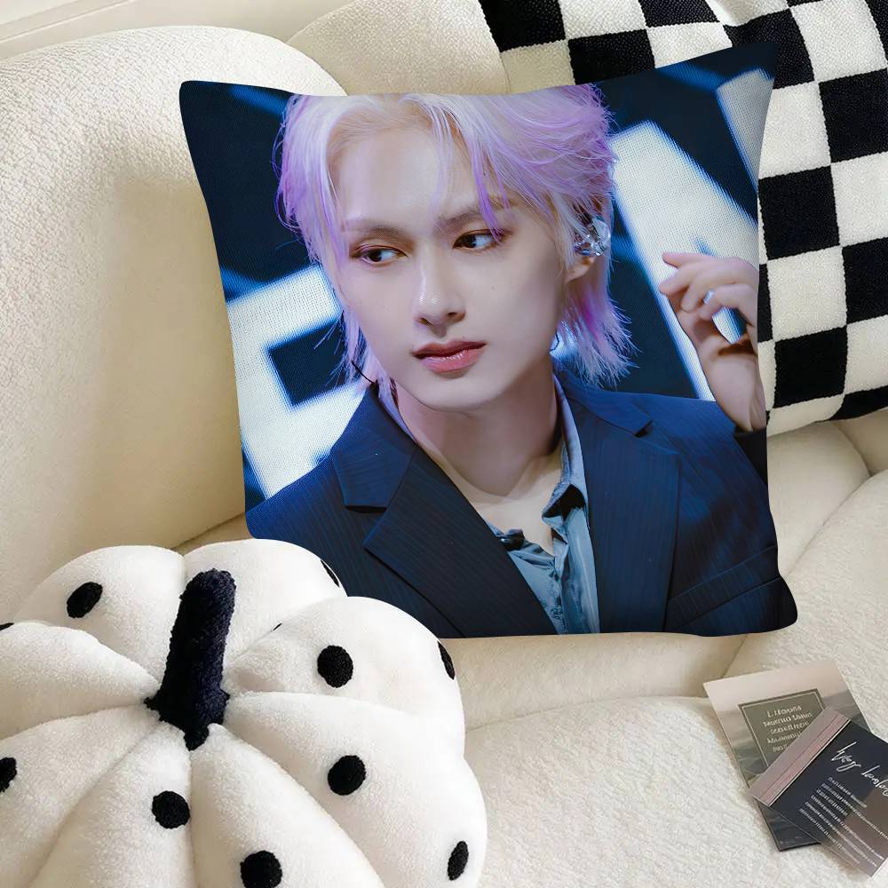 Junhui Wen Kpop Pillow Case Square Pillow Bedroom Sofa Leisure Comfort Cushion Car Home Decoration