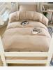 MUJI-Inspired Solid Color Cotton Button-Down Student Bedding Set - Japanese Style, Skin-Friendly, Four-Piece College Set