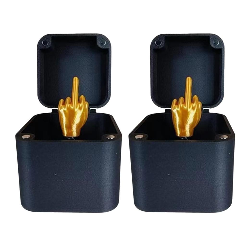 Middle Finger InBox CreativeFunny Decorative Crafts 3d Printing Middle Finger Christmas Gift Boxs Family Game Gift Funny Toy