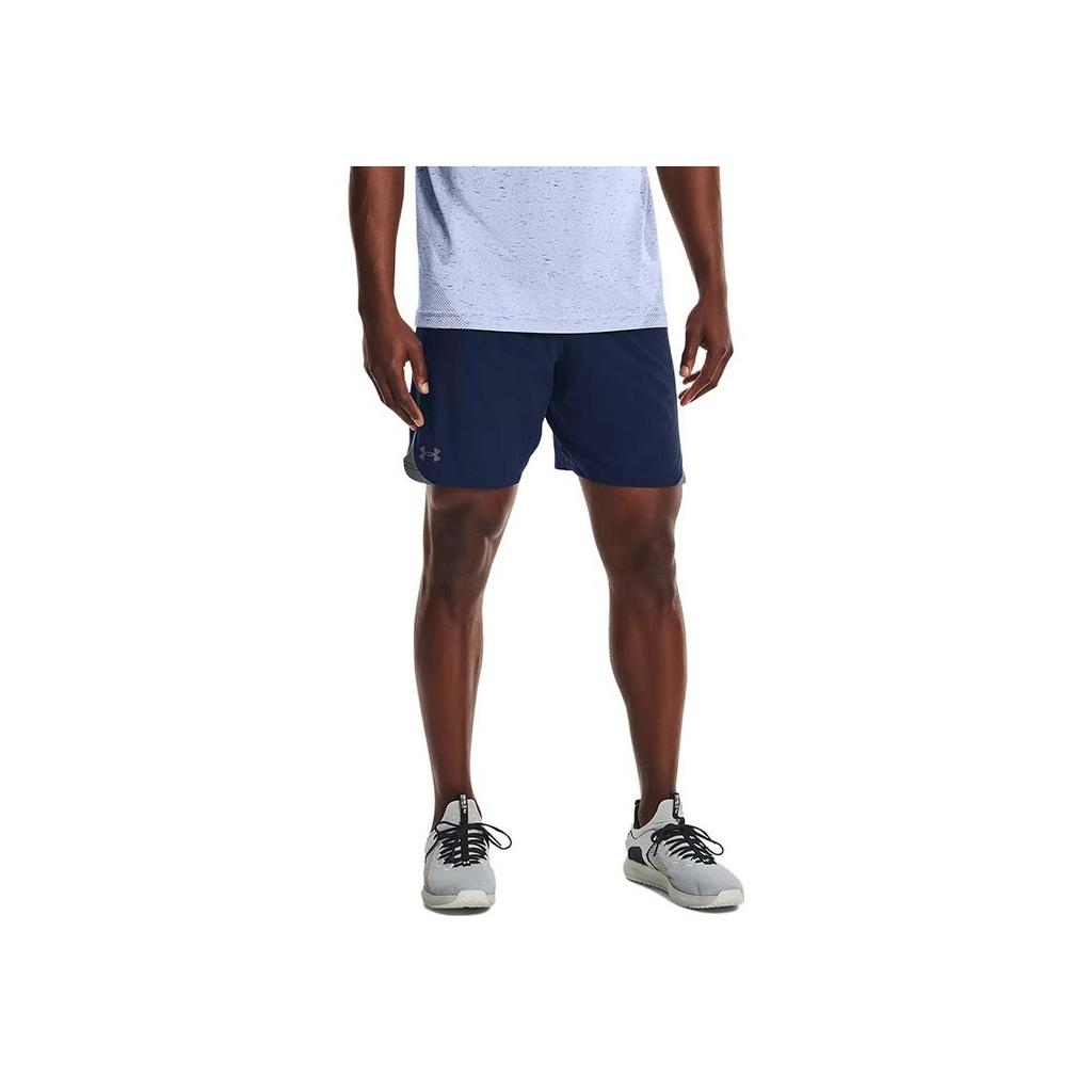 Under Armour Elevated 2.0 Woven Shorts With Logo Print Men Bottoms Blue 1362289-408