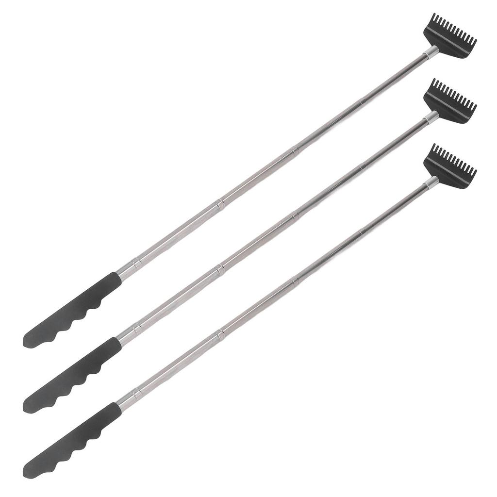 3Pcs Back Scratcher Stainless Steel Portable Point Pressing Extendable Back Scratching Tool