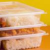 Disposable Compartmented Lunch Box with Lid