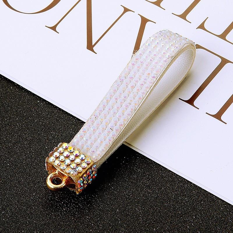 

Цветной кожаный брелок-подвеска с веревкой, украшение для сумки, модные подарки, орнамент White Jelly